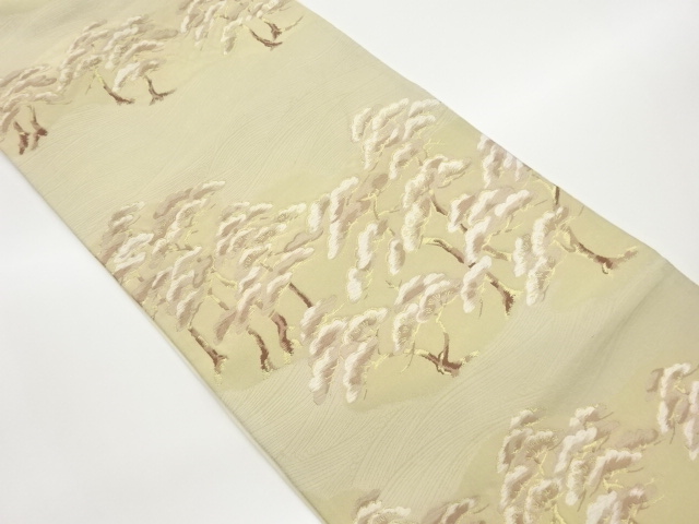 松に荒波模様織出し袋帯